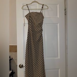 Plaid trendy dress. Never worn